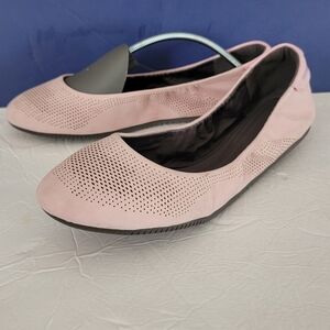 Pink Perforated Women's Flats